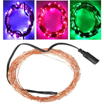 12 Volt Waterproof Copper wire string lights 10M 100 LEDs Outdoor Cristmas fairy lights Pink Purple White Freeshipping 3