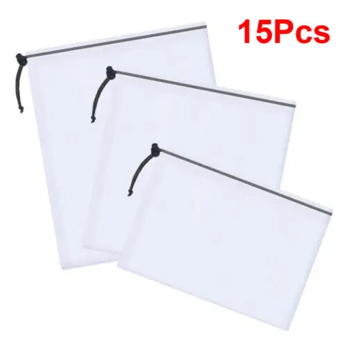 15Pcs Reusable Produce Bags White ROPE Mesh Vegetable Fruit Toys Storage Pouch 15Pcs Reusable Produce Bags White ROPE Mesh Vegetable Fruit Toys Storage Pouch