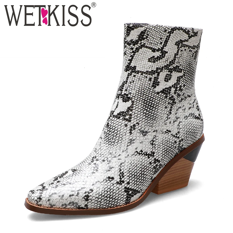 snakeskin cowboy booties