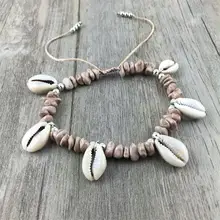 Богемский Браслет с подвесками, натуральный драгоценный камень, ракушка, бисер CCB, ножной браслет для женщин, модное ювелирное изделие, браслеты в стиле бохо