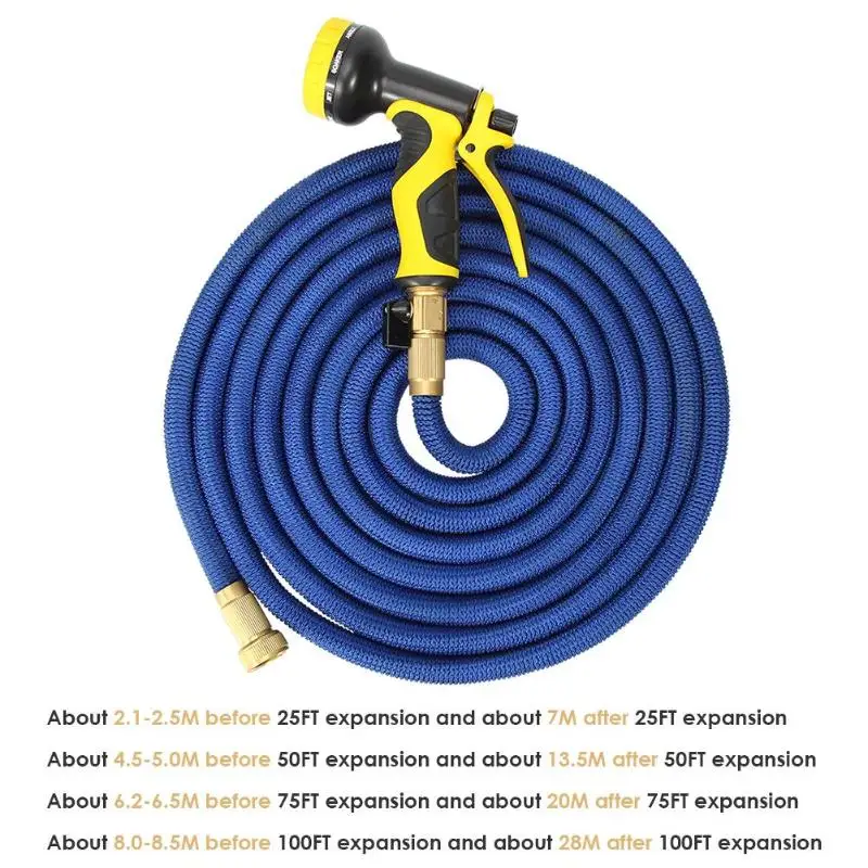 Садовый инструмент для полива расширяемый гибкий пластиковый шланг для воды набор с распылителем полива Автомойка спрей пластиковые шланги трубы