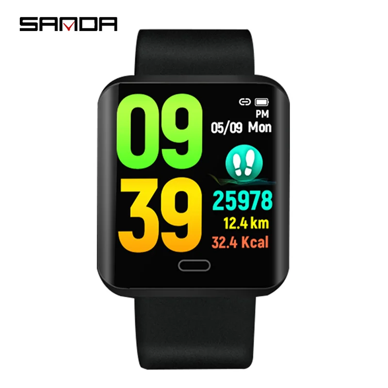 

SANDA Men's Women's Smart Watch Call Information Reminder Sport Data Mens Ladies Digital Wristwatches Support Android And iOS