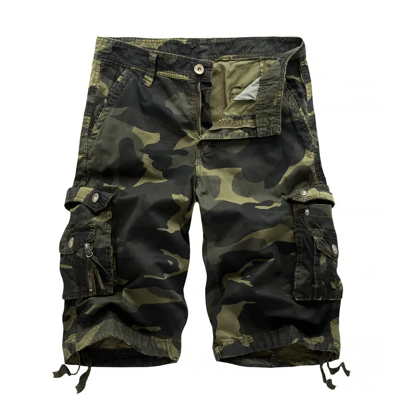 Летние военные Маскировочные шорты мужские дизайнерские повседневные мужские шорты Карго