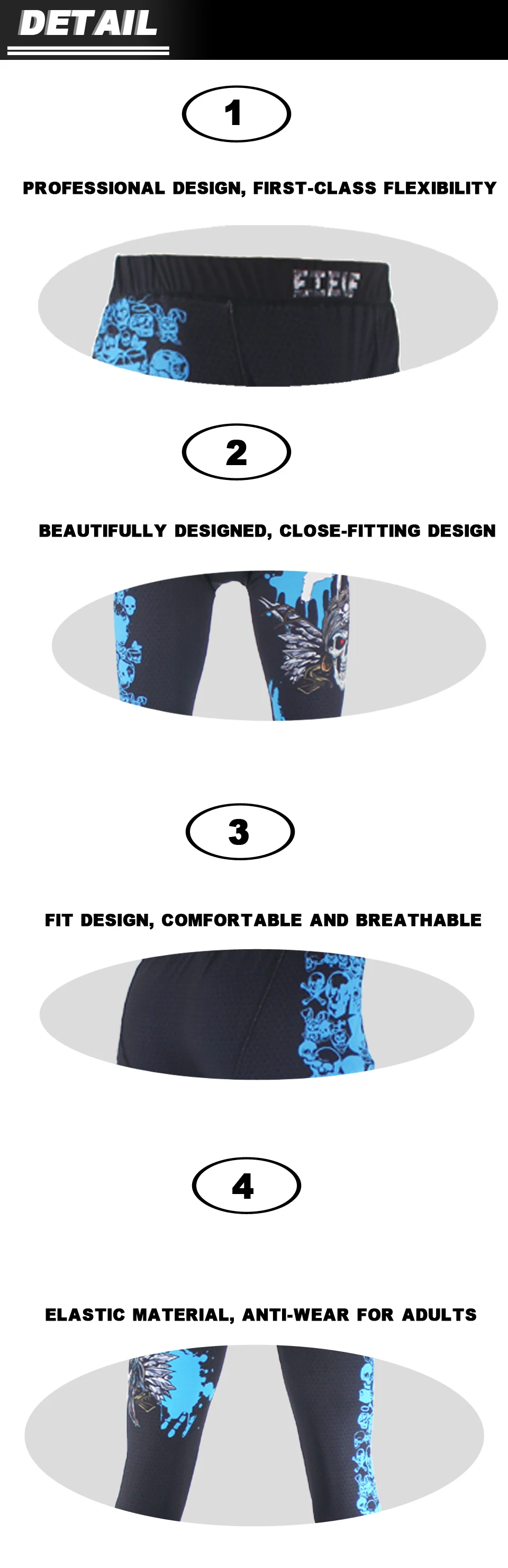 FTEIF Fighting mma Quick-drying Skull Boxing Breathable Adult Large Size Tiger Muay Thai MMA cheap mma shorts muaythai shorts