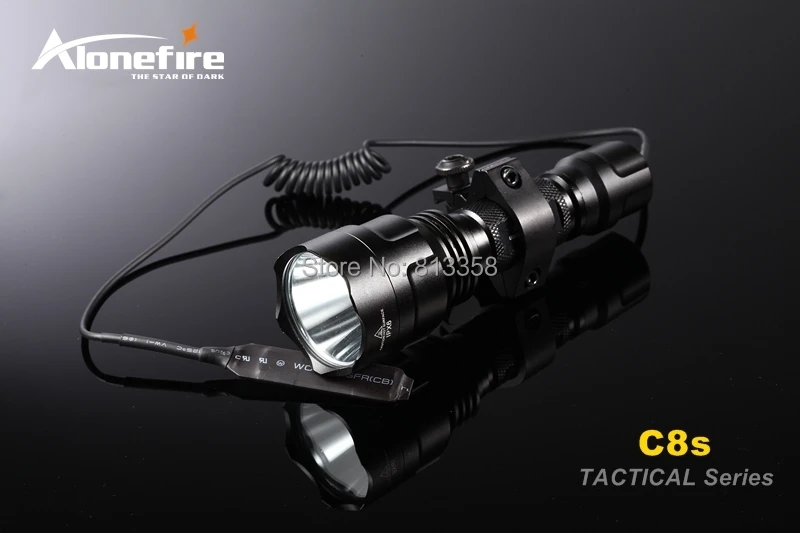 AloneFire C8 CREE XML T6 L2 U3 светодиодный тактический флэш-светильник фонарь 20 мм крепление для страйкбола прицел ружья светильник 18650 батарея