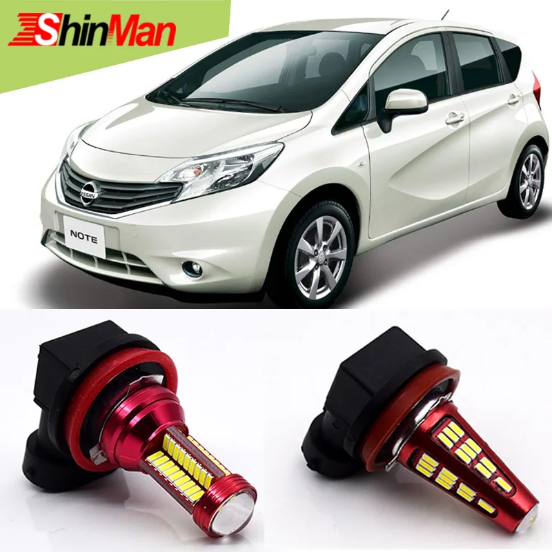 ShinMan для Nissan NOTE 2008- Аксессуары H8/H9/H11 2835 Чип светодиодный фонарь Автомобильная противотуманная фара дальнего света лампа