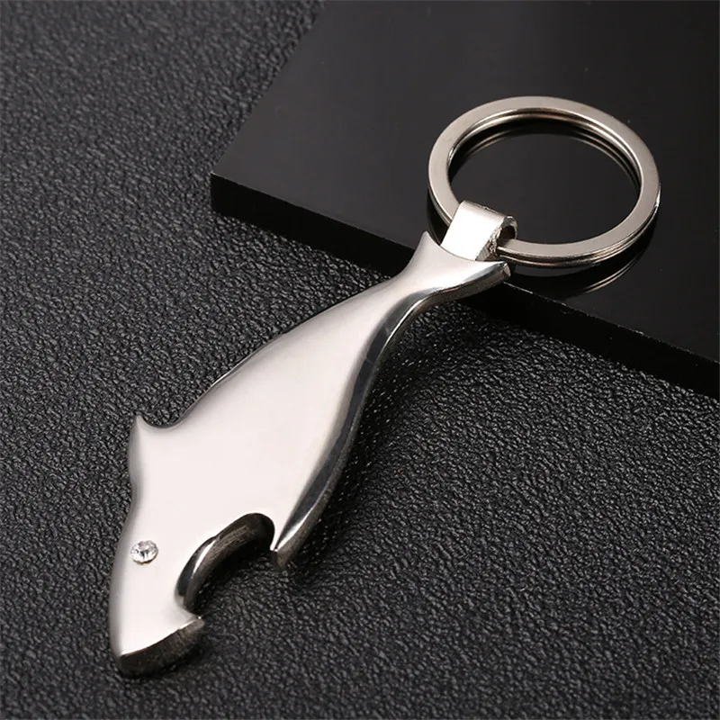 Creative Shark Keychain Bottle Opener Use Metal Key Ring Car Chain Keychains Accessories Moto Motorcycle Logo | Автомобили и