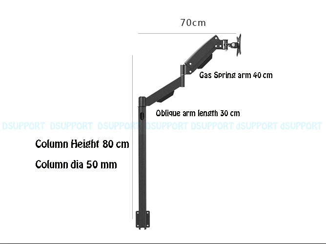 Сверхмощный 1"-27" ЖК монитор напольная подставка/диван сторона фиксированная тв крепление компьютерный монитор держатель Arm LD216