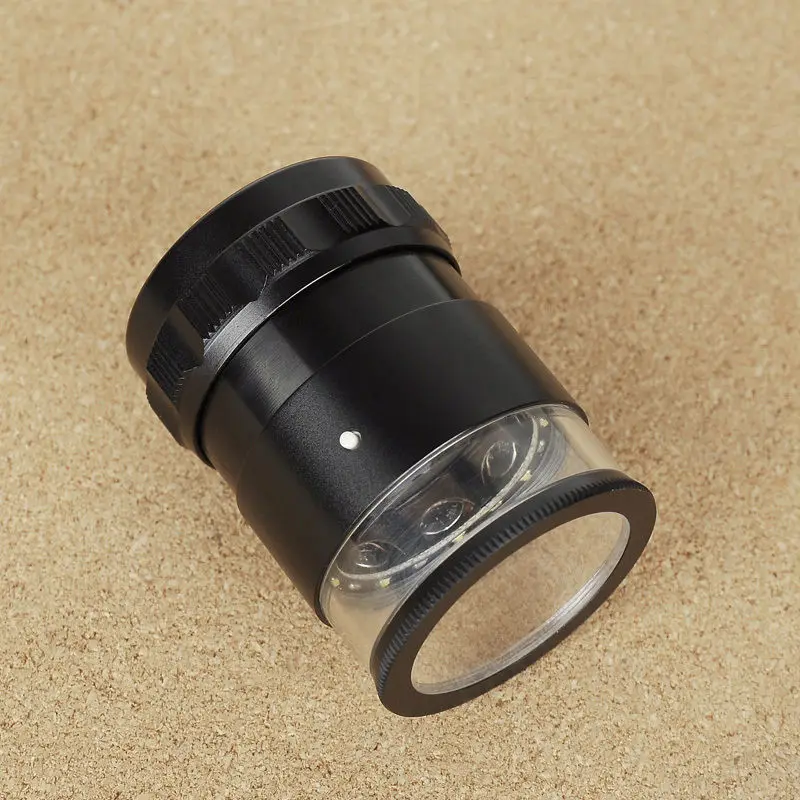 8 светодиодный оптический увеличительный объектив с подсветкой ABS стекло 10X зум Лупа рисовая шкала цилиндрическое увеличительное стекло Lupe
