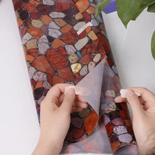 Европейский стиль 0,92 м x 3m3D Cobble дизайн ПВХ статическое Стекло окно пленка для уединенности покрытие для ванной стекло самоклеющаяся наклейка домашний декор