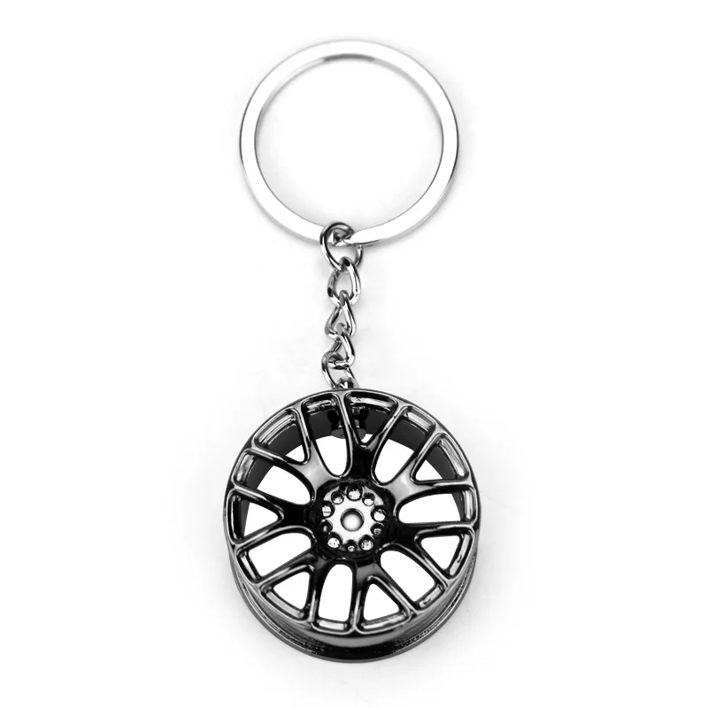 GHRQX модное кольцо для ключей миниатюрное колесо BBS обод Модель брелок популярный креативный автомобильный Металлический Мини обод колеса брелок для ключей