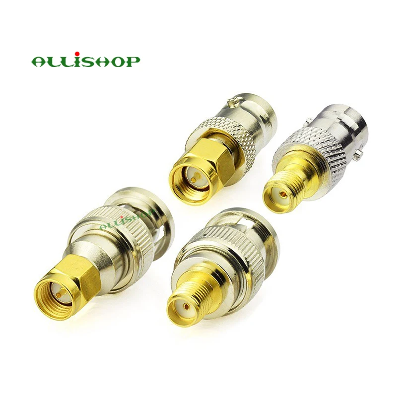 

SMA to BNC Kits RF Coaxial Adapter Male Female Coax Connector gold plated brass 4 Pieces/set