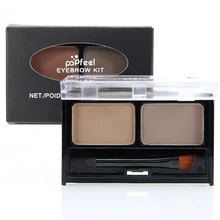 Пудра для бровей 2 цвета долговечный натуральный легко носить карандаш для бровей профессиональный набор для бровей Макияж набор с кистью для макияжа