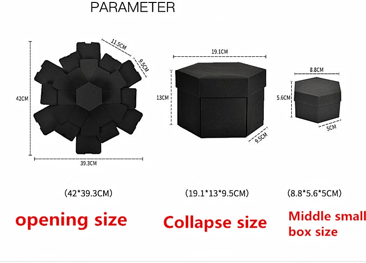 Сюрприз любовь коробка День рождения взрыв коробка креативный фотоальбом день рождения взрыв ручной работы бум коробка день рождения Валентина свадьба