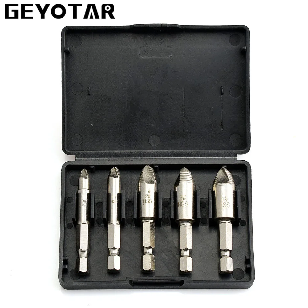 GEYOTAR Easy Speedout Stripped Remove Damaged Screw Extractor Set 0 1