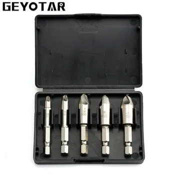 

GEYOTAR Easy Speedout Stripped Remove Damaged Screw Extractor Set 0# 1# 2# 3# 4# Broken Stuck Screw Removal Tool Kit