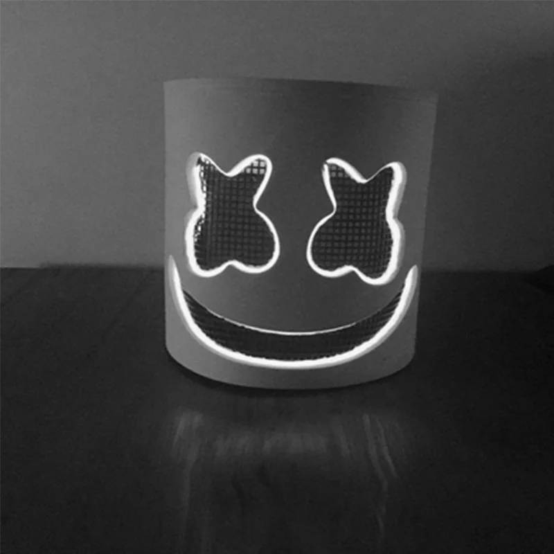 Светодиодный светящийся Marshmello маски для ди-Джея для Хэллоуина бара музыка Косплей Реквизит полный голова дети взрослые Cos EVA Marshmello маски - Цвет: 01