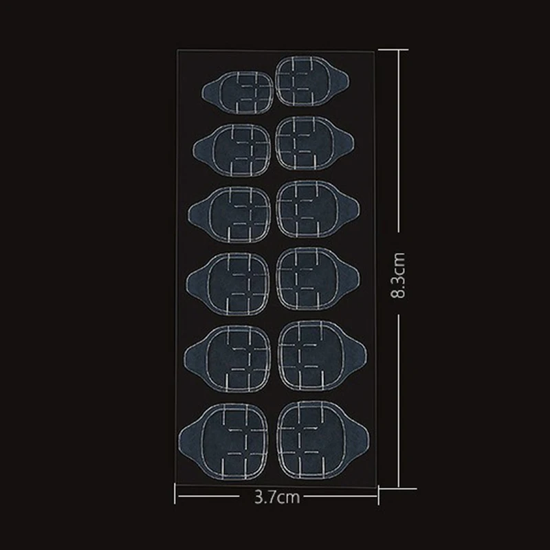 12 шт прозрачные двухсторонние клейкие наклейки с лентами клейкие ленты для ногтей для поддельных ногтей клей для ногтей накладные ногти - Цвет: 12pcs
