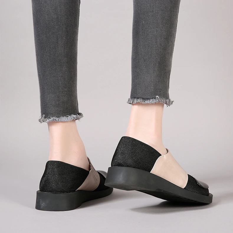 VALLU/Модная обувь; мокасины; женские кожаные туфли Лоферы ручной работы с круглым носком; мягкая удобная женская повседневная обувь на плоской подошве