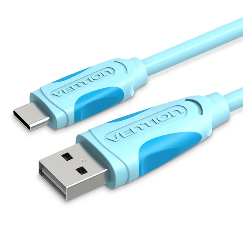 Кабель Vention USB C кабель usb type C 3A USB 3,1 кабель для быстрой зарядки USB-C кабель для передачи данных type-C кабель для samsung huawei ZUK LG Xiaomi 1 м - Цвет: Небесно-голубой