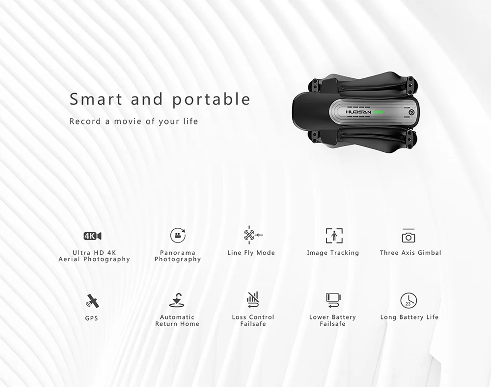 Fpv com 4 Original Hubsan Zino 5.8g 1 km Braço Dobrável k Uhd Câmera 3 Eixos Cardan rc Drone Quadcopter Rtf Alta Velocidade H117s Gps Mod. 90003 19 Cheap Helicópteros rc