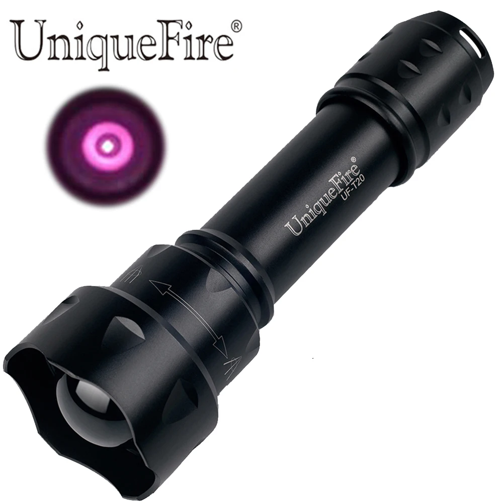 Светодиодный фонарь UniqueFire T20 IR 940nm объектив 38 мм 3 режима зум-фокус регулируемый