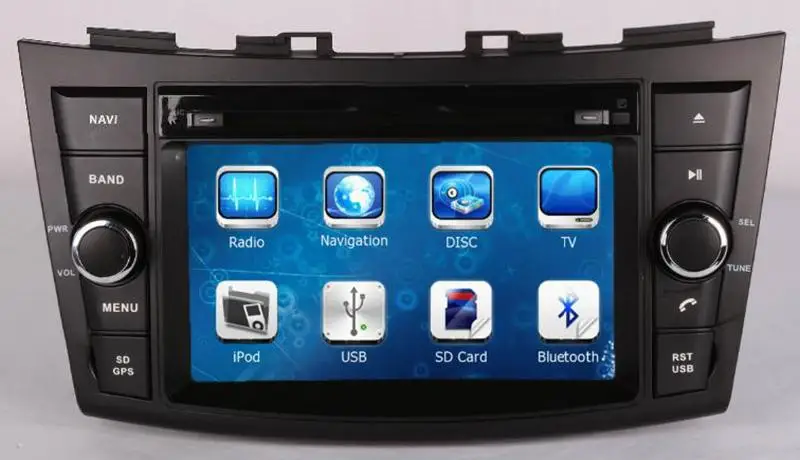 Top 7" Car DVD player with GPS(optional),audio Radio stereo,USB/SD,AUX,BT/TV,car multimedia headunit for SUZUKI SWIFT 2011 2012 2