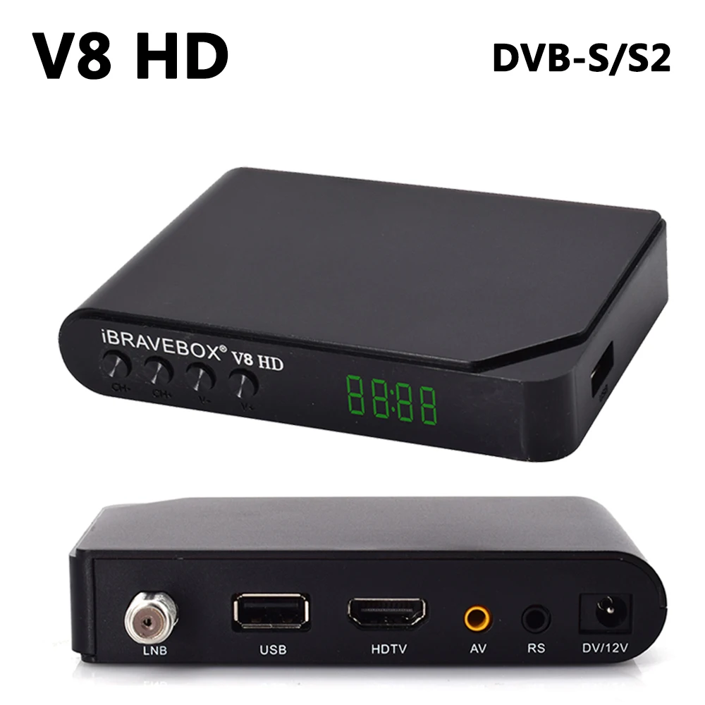 

V8 HD DVB-S2 AC3 Satellite Receiver with 1 year Cccam Clines for Spain Europe 1080P Full HD TV Turner DVB-S Digital Receptor