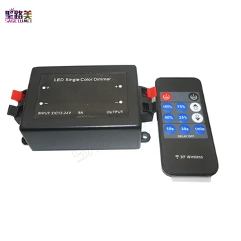 

New DC12V-24V RF Wireless 11 key Remote LED Light Single Color RF Dimmer Controller For 5050 3528 3014 2835 Led Flexible Strip