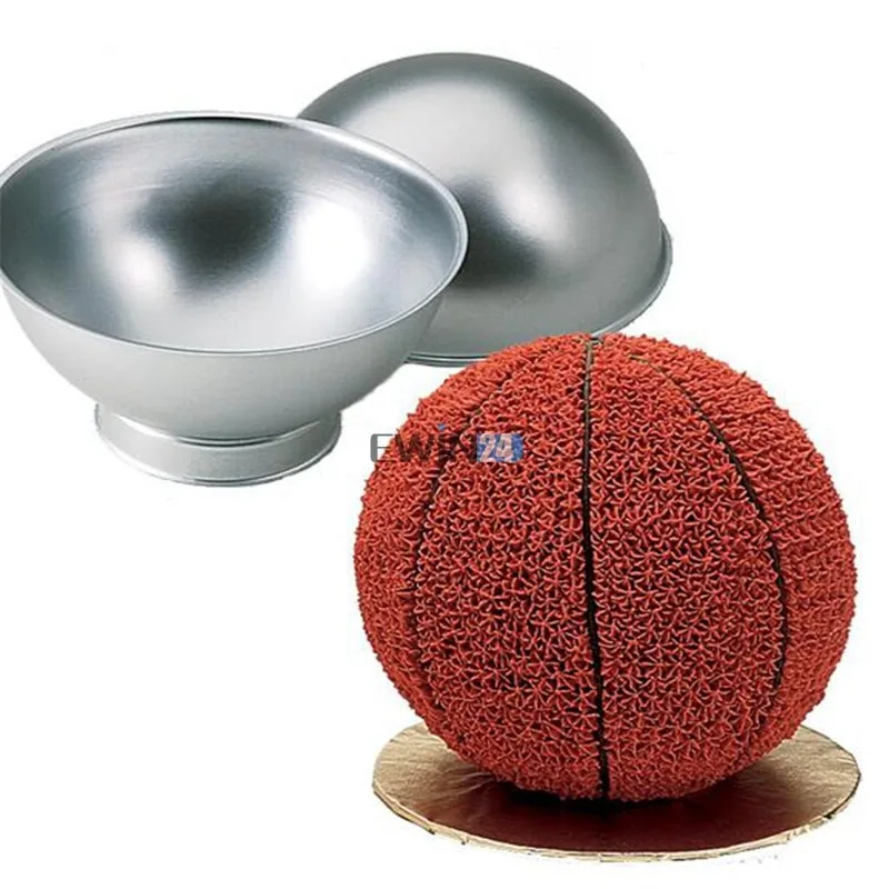 Brand New Sports Ball Set Tennis Basket Ball Football Cake Tin (1)