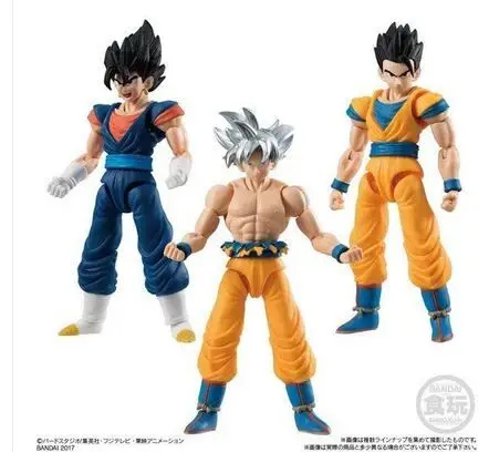 

3pcs/set SHODO Key of Egoism Migatte no Gokui Ultra Instinct goku son gokou Vegetto Son Gohan Dragon ball action figure