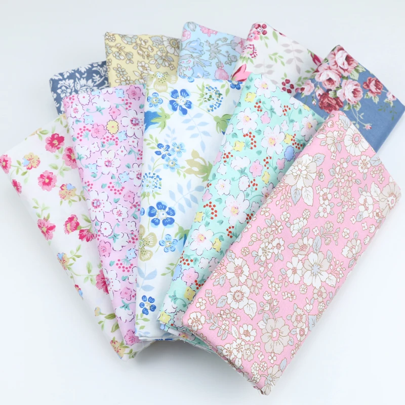 

Floral Printed DIY Sewing Handmade Quilting Patchwork Cloth Tilda Baby Dress Home Textile Material Tecido Tissus Cotton Fabric