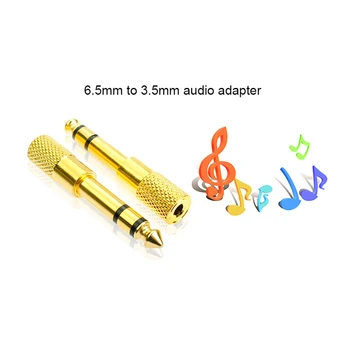 

6.5mm 1/4" Male to Female 3.5mm 1/8" Jack Stereo Headphone Headset Audio Adapter Plug Connector for Amplifiers Guitar Mixer