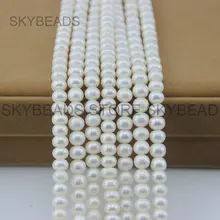 Натуральный белый Mabe пресноводные жемчужные бусины для изготовления ювелирных изделий хорошее качество Настоящее 7-8 мм свободная нить жемчуга онлайн для продажи