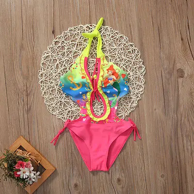 

Baby Mermaid backless One-Piece Suits Kids Toddler Girls Child Halter Princess Swimsuit Swimwear Bikini Tankini One-Piece Suits