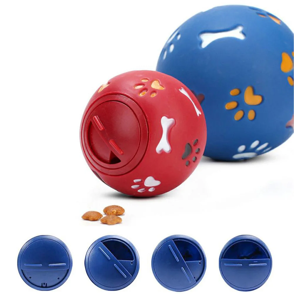 

1pac Dog Rubber Ball Chew Toy Leak Dispenser Food Play Interactive Ball Pet Dental Teething Training Toy
