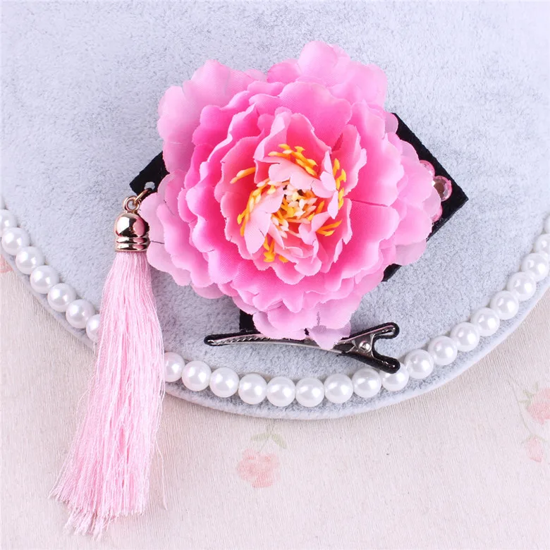 10pcs 18 Novelty Girls Hair Clips Chinese Traditional Princess Tassels Peony Flowers Hairpins Children Kids Hair Accessories Kids Hair Accessories Hair Accessoriesgirls Hair Clips Aliexpress
