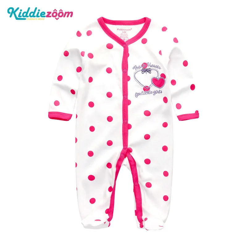 Детские Комбинезоны Одежда для новорожденных девочек ropa bebe хлопковые детские костюмы с длинными рукавами roupa menina детские пижамы - Color: RFL1007