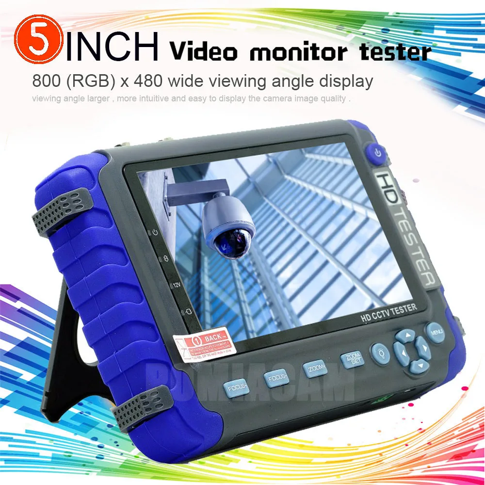 Ferramenta de Testes Cctv Câmera Monitor Profissional 5 Polegada Display 8mp Ahd Tvi Cvi Cvbs Tester Ptz Iv8c 4 de testes 5 Polegada display 8mp ahd