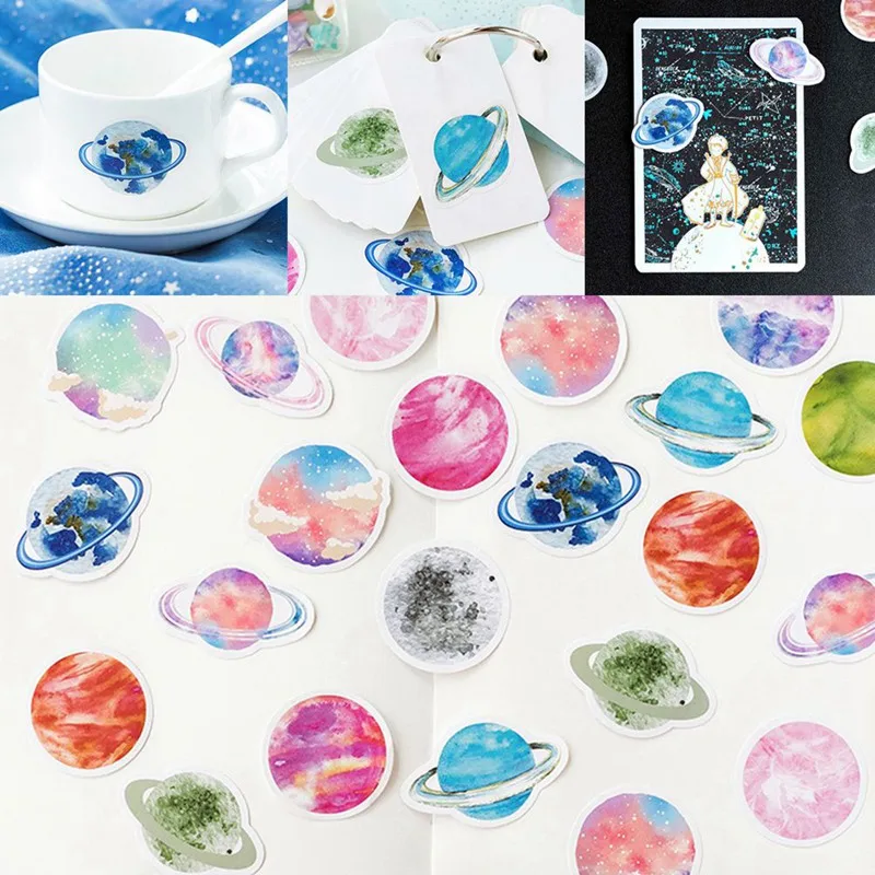 

45 Pcs/Pack Fun Planet Decorative Stickers Scrapbooking Stick Label Diary Stationery Album Journal Stickers