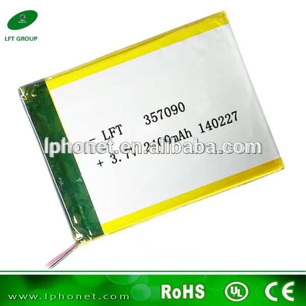 lithium ion batteries sale rechargeable battery 2400mah 3.7v tablet pc