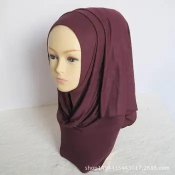 

32 colors 2019 Hot Sale High Quality Soft Jersey Scarf Shawl Muslim Hijab Scarf Maxi Solid Scarf 170*50cm