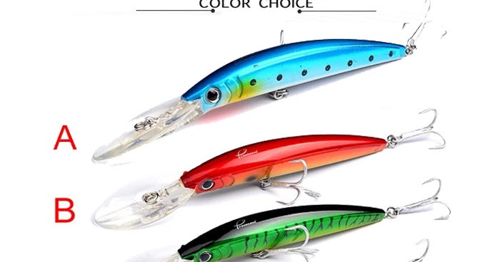 Trout wobblers Trolling Wobbler Fishing lures Minnow 10pcs 17.7cm 27g 1-5m Bass Tuna Deep Seawater Fishing Bait Tackle  (6)