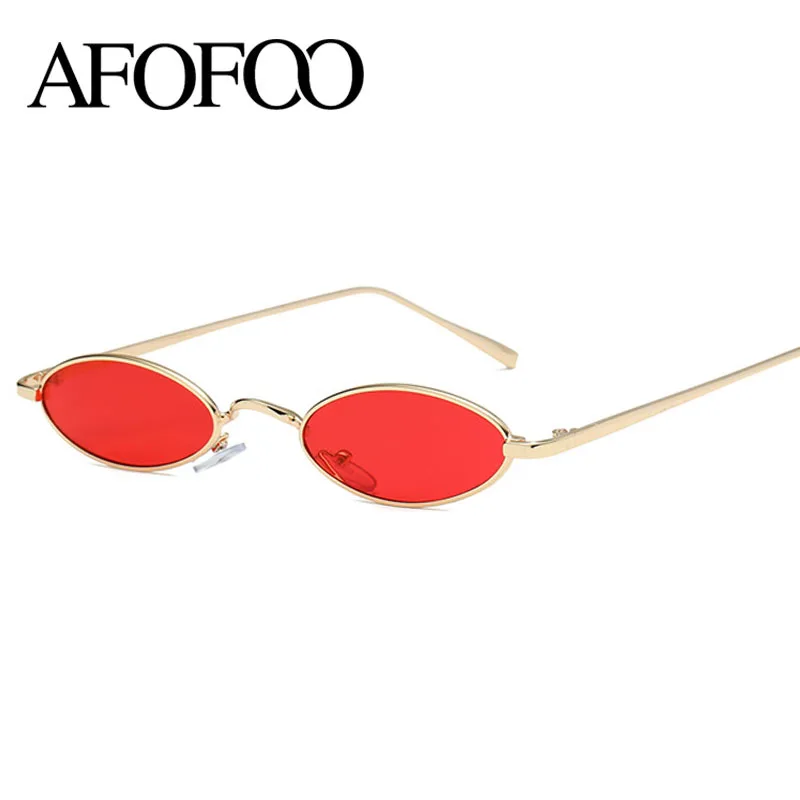 Buy AFOFOO Small Frame Oval Sunglasses For Men Retro