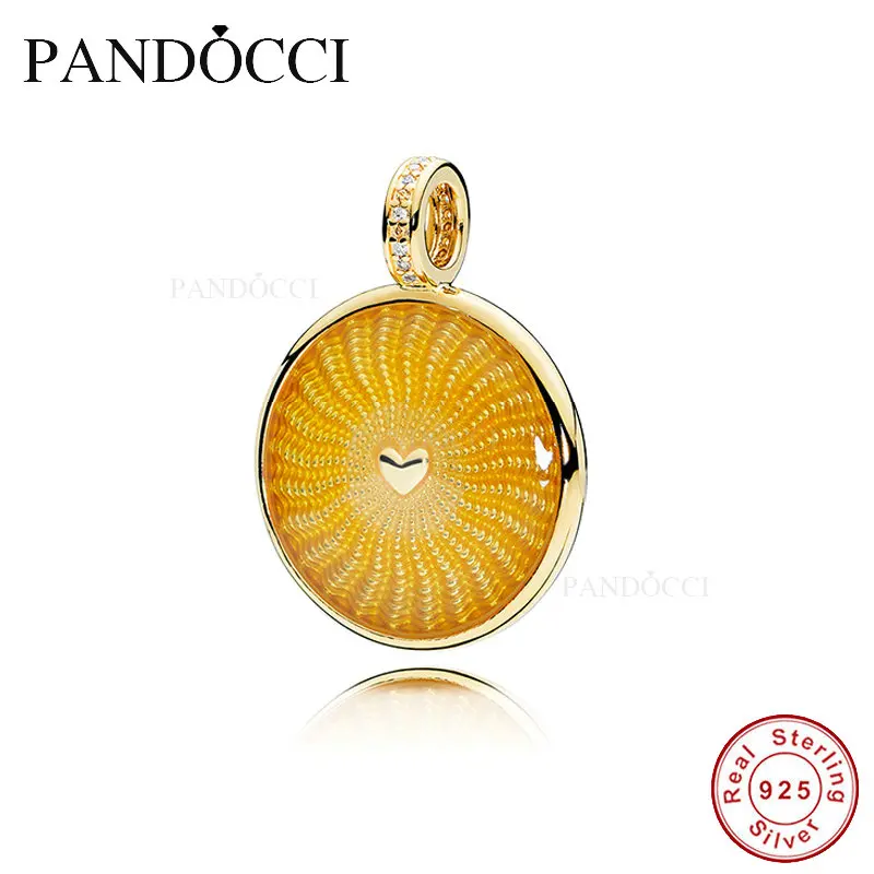 

2018 NEW Spring Rays of Sunshine Pendant DIY Fits for Original Charms Bracelets 925 Sterling Silver Jewelry PANDOCCI