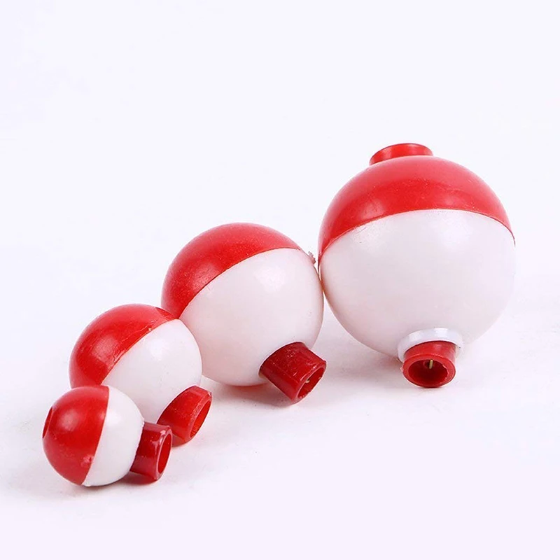 5 pcsLot Fishing Bobber Hard Plastic ABS Snap on Float Push Button Round Luya Floats Fish Tackle Accessories Size11.52 Inch (1)
