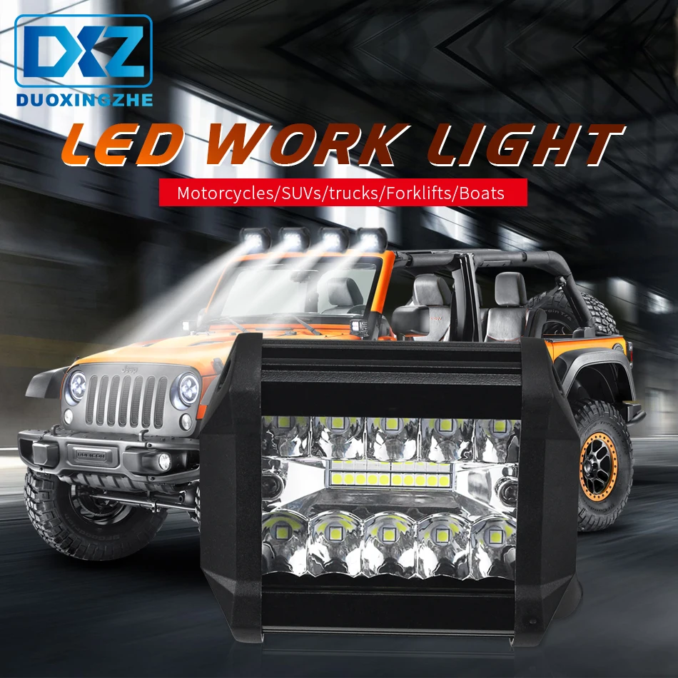 

DXZ 4Inch 60W 2000LM LED Car Work Light Flood Spot Combo Driving Fog Lamps for Off-road Truck Boat
