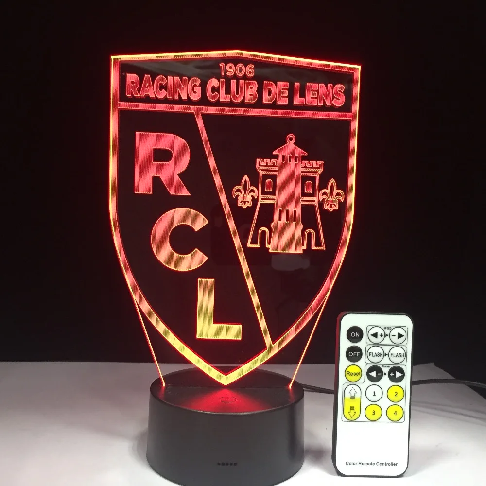 

RC Lens LED Light Acrylic Table Room Nightlight 7 Colors Change with Touch Remote 3D Night Lamp Home Decoration Christmas Gift