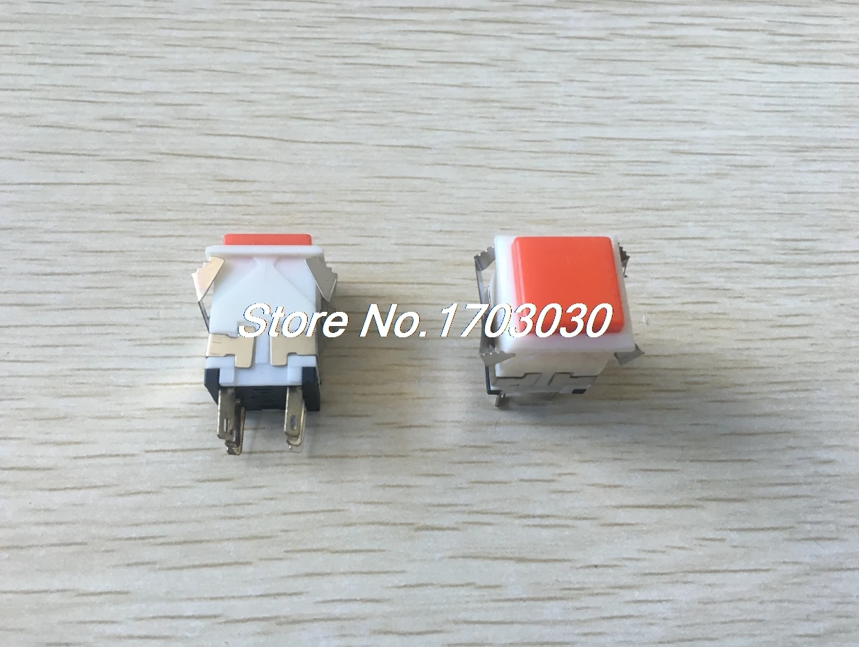 

5 Pcs 6P 2NO 2NC Momentary Red Square Push Button Switch AC 3A/250V 6A/125V