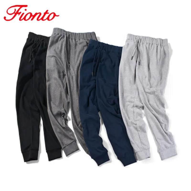 

Spring New Casual Pants Men's Thin Section Terry Cotton Small Feet Sports Pants Solid Color Large Size Loose Trousers AN1011